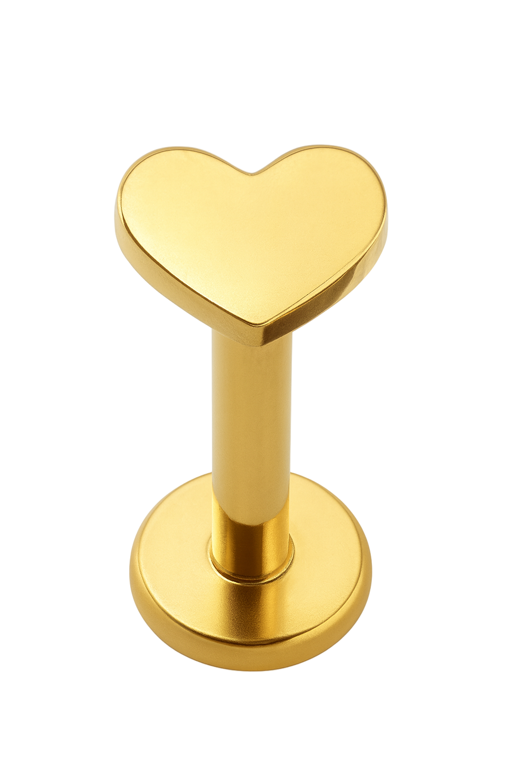 Titan Aufsatz mit Innengewinde – Herz-Design (mit Labret)