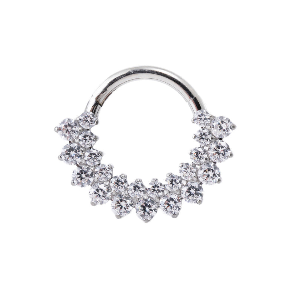 Titan Segmentring eingefasste Kristalle Gold Daith | Steel Force