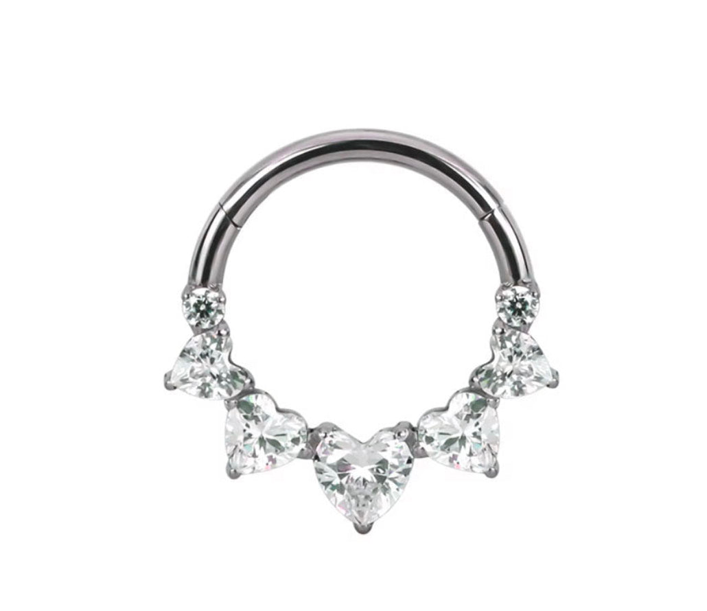 Titan Segment Ring Herz Gold Daith Piercing | Steel Force