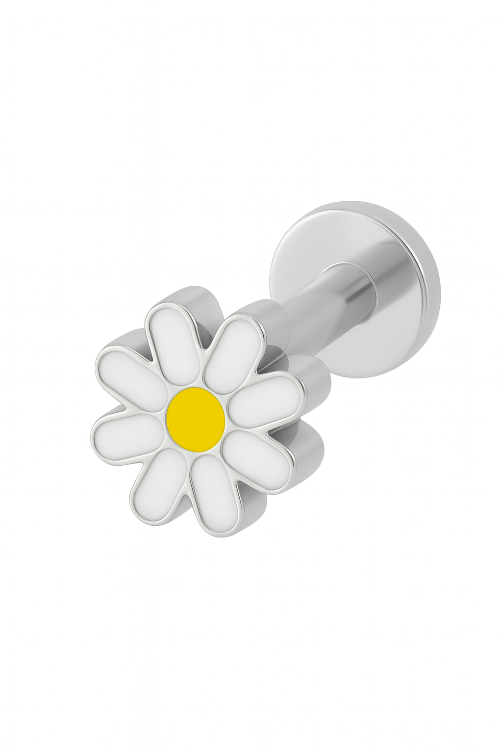 Titan Labret mit Innengewinde – Kamillenblüte