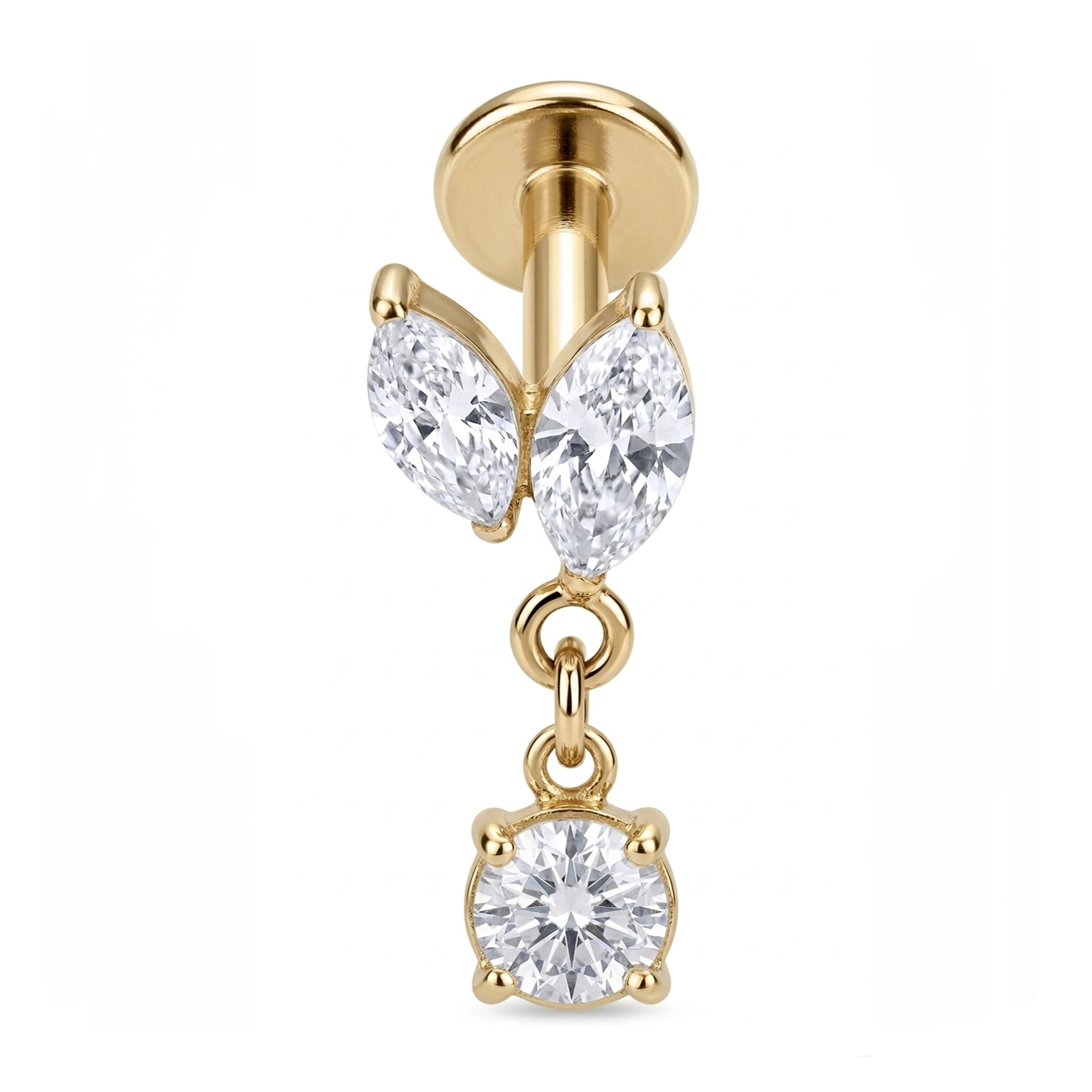 Labret mit Marquise-Zirkonia Anhänger