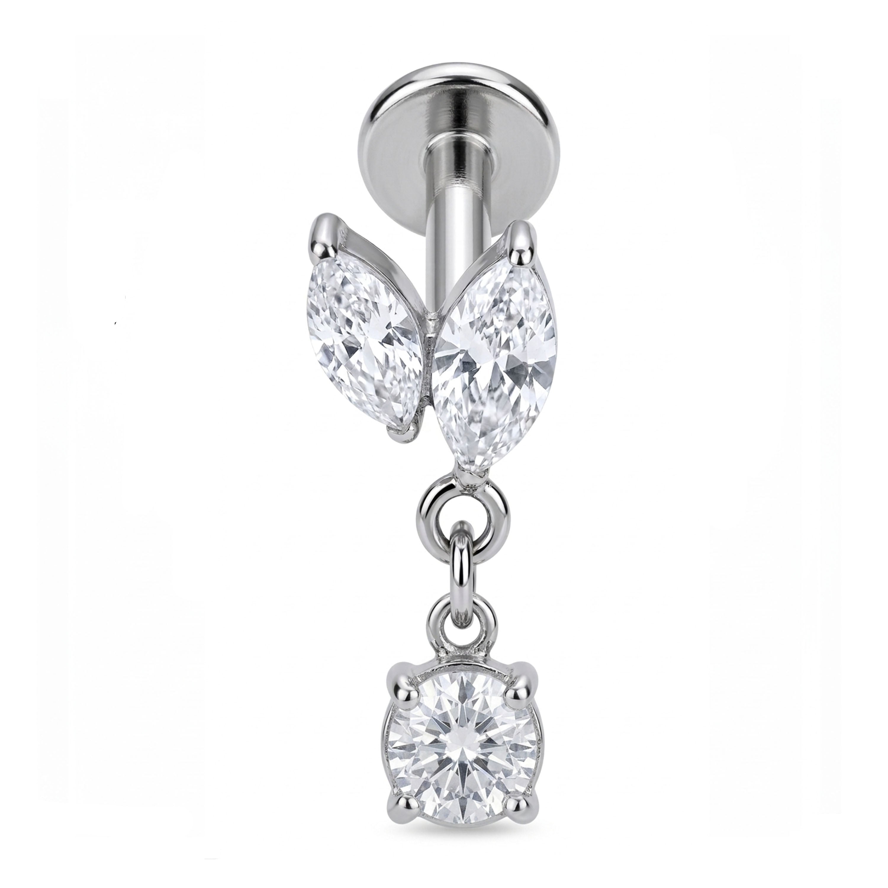 Labret mit Marquise-Zirkonia Anhänger