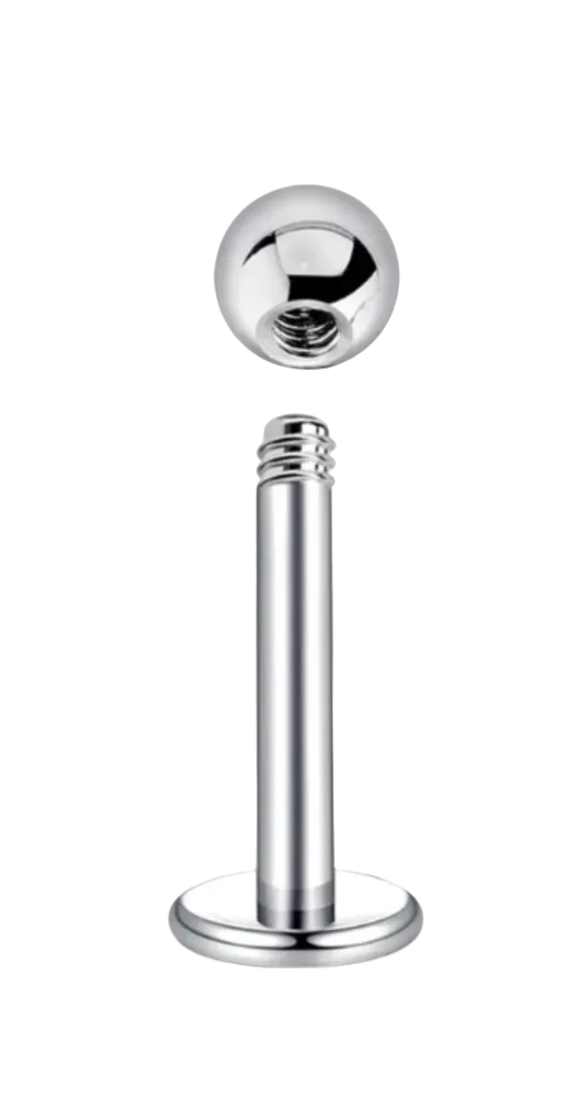 Titan Labret mit Außengewinde