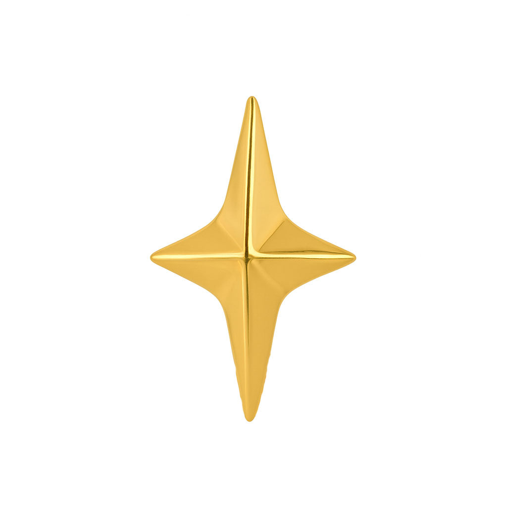 Titan Labret mit Innengewinde – Sterne-Design