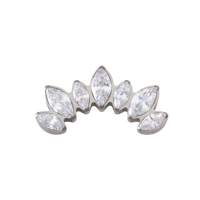 Titan Aufsatz sieben Lotusblüten Gold Piercing | Steel Force