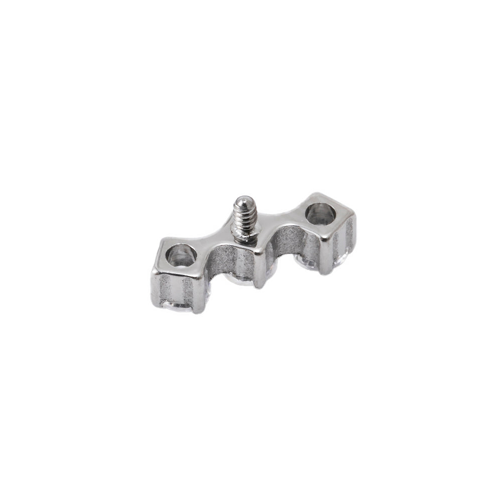 Titan Aufsatz mit  Labret drei  Kristalle