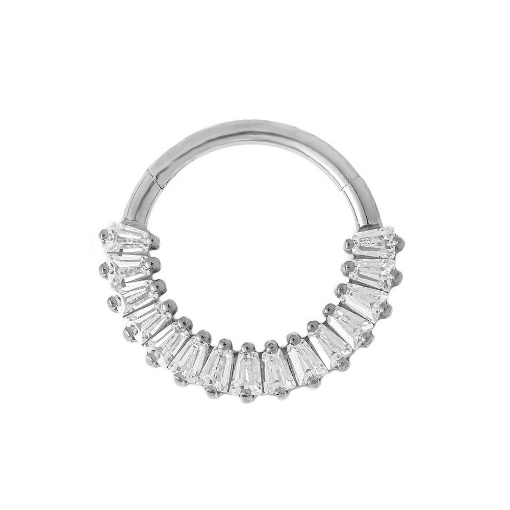 Titan Segmentring mit Kristallsteinchen