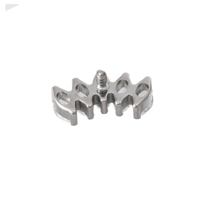 Titan Aufsatz Kristalltropfen Silber Piercing | Steel Force