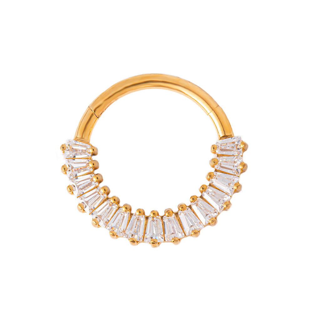 Titan Segmentring mit Kristallsteinchen