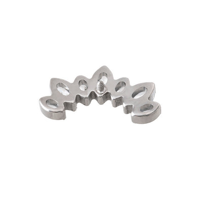 Titan Lotusblüten Aufsatz Silber Labret | Steel Force
