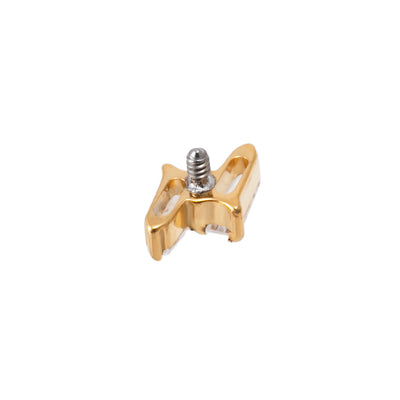 Titan-Aufsatz mit Labret – 2 Kristalle
