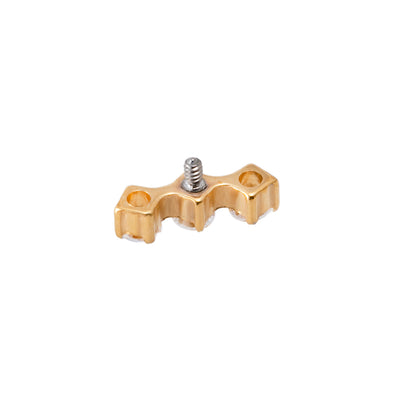 Titan Aufsatz mit  Labret drei  Kristalle