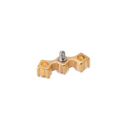 Titan Aufsatz mit  Labret drei  Kristalle
