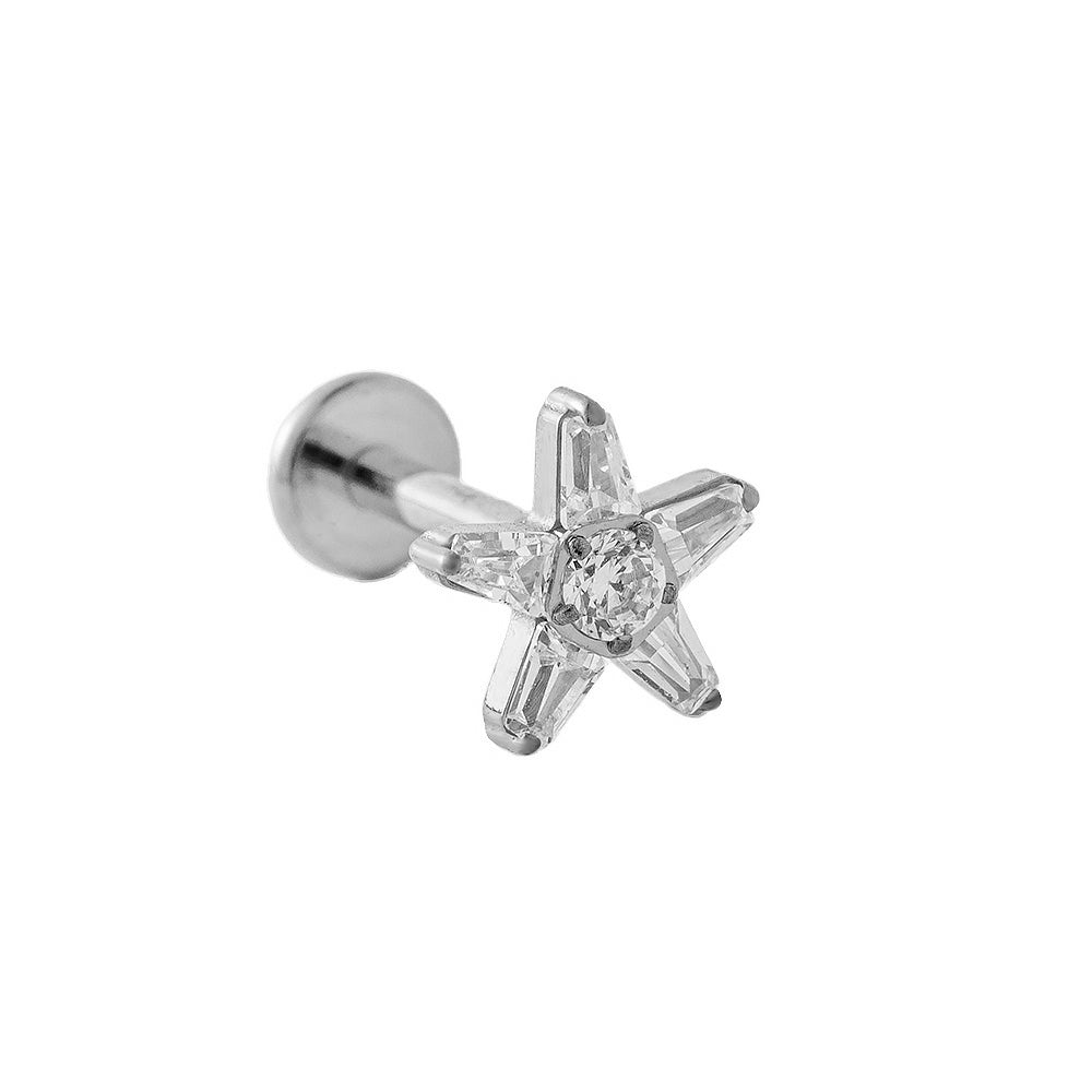 Titan Labret mit Kristall Sterne