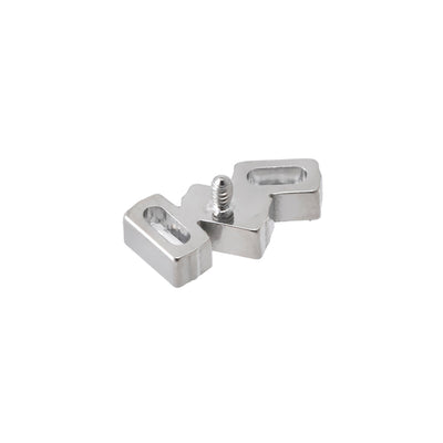 Titan drei Kristallrechtecke Labret Nahaufnahme | Steel Force