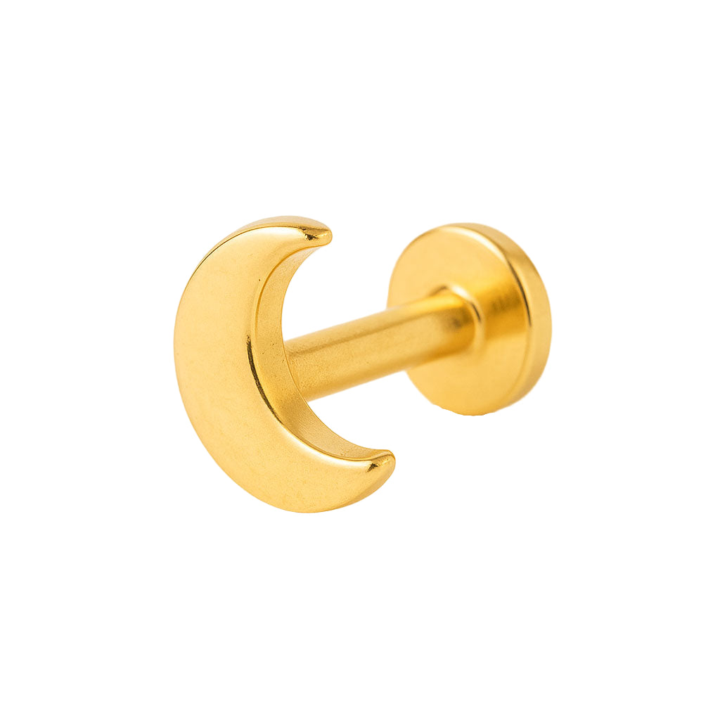 Titan Aufsatz mit Innengewinde – Mond-Design (mit Labret)