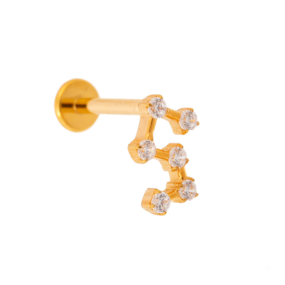 Titan Labret Sterne mit Kristallen