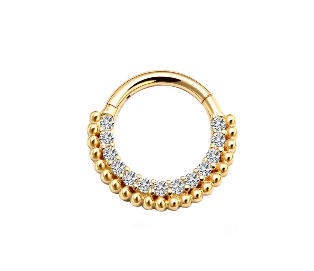 Titan Segmentring mit Kristallen