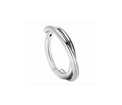 Titan Segmentring Überkreuz-Ring Gold Helix | Steel Force
