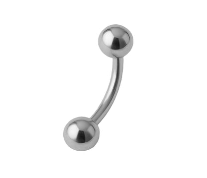 Titan Banane Stabstärke 1,2 mm Kugel Größe 3mm mit Außengewinde