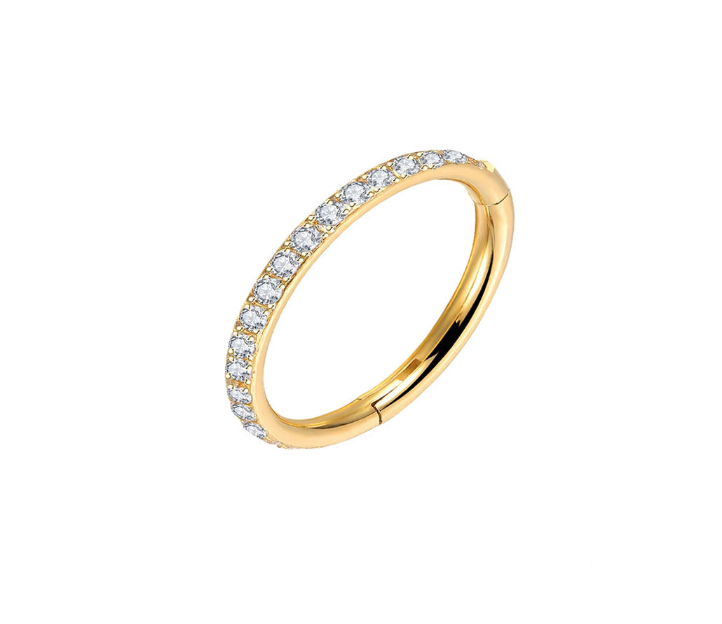 Titan Segmentring eingefasste Kristalle
