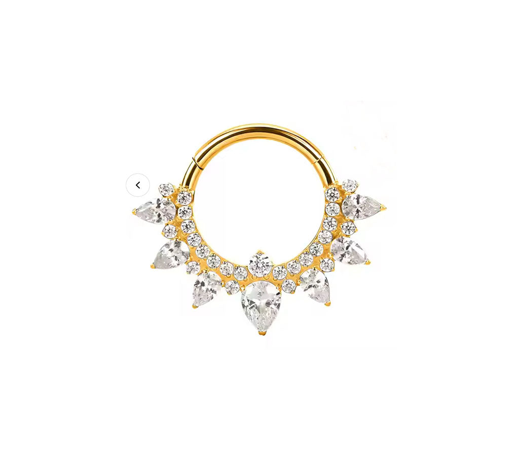 Titan Segmentring mit Kristallen