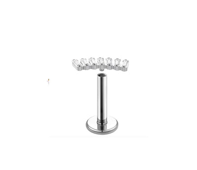 Labret mit Kristallen