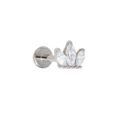 Titan Aufsatz Krone mit Labret – Innengewinde
