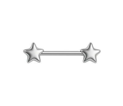 Titan Brustwarzen Barbell Sterne Gold | Steel Force