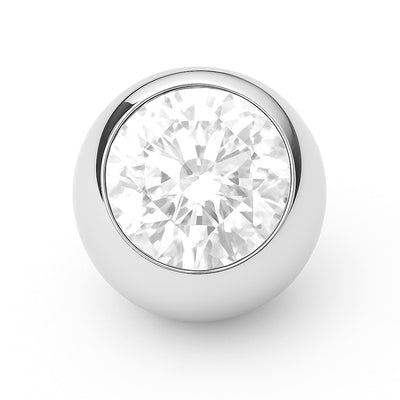 Titan Kugel mit Kristall Gold Glitzer | Steel Force