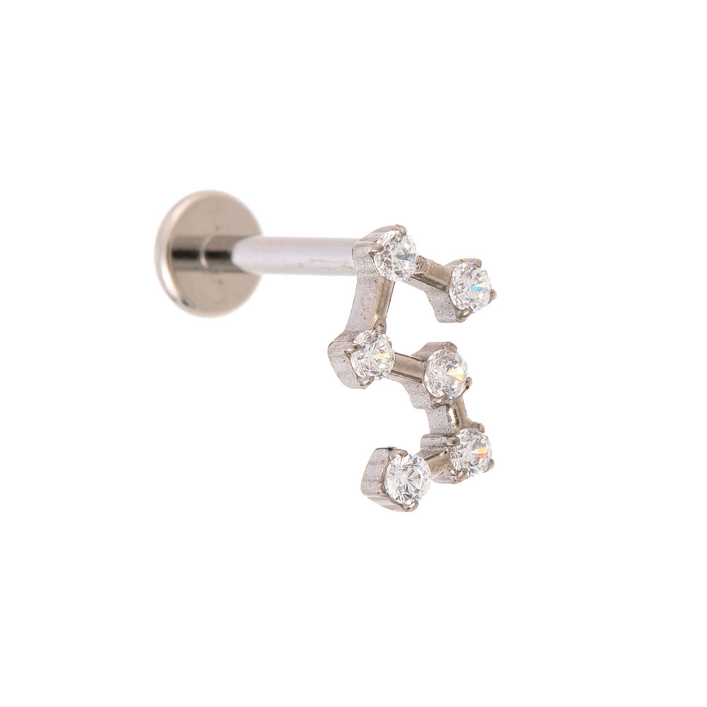 Titan Labret Sterne mit Kristallen