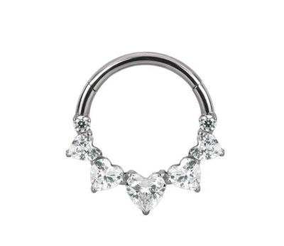 Titan Segment Ring Herz Gold Daith Piercing | Steel Force