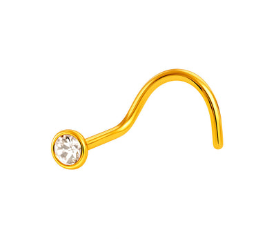 Titan Nasenstecker Spirale Silber 0,8 mm | Steel Force