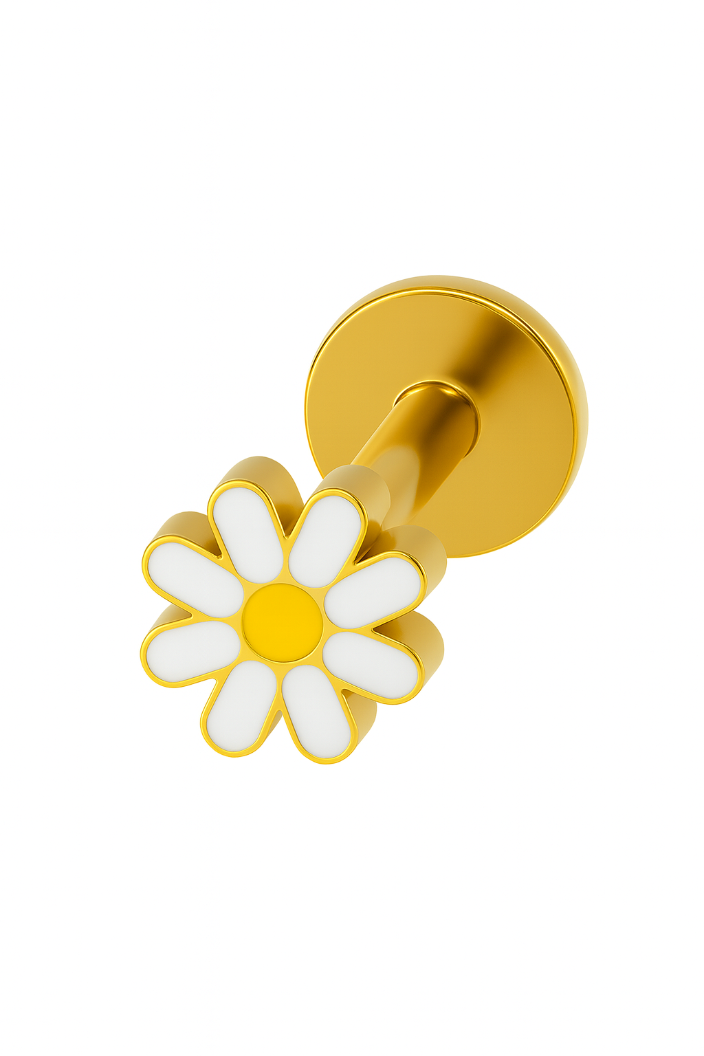 Titan Labret mit Innengewinde – Kamillenblüte