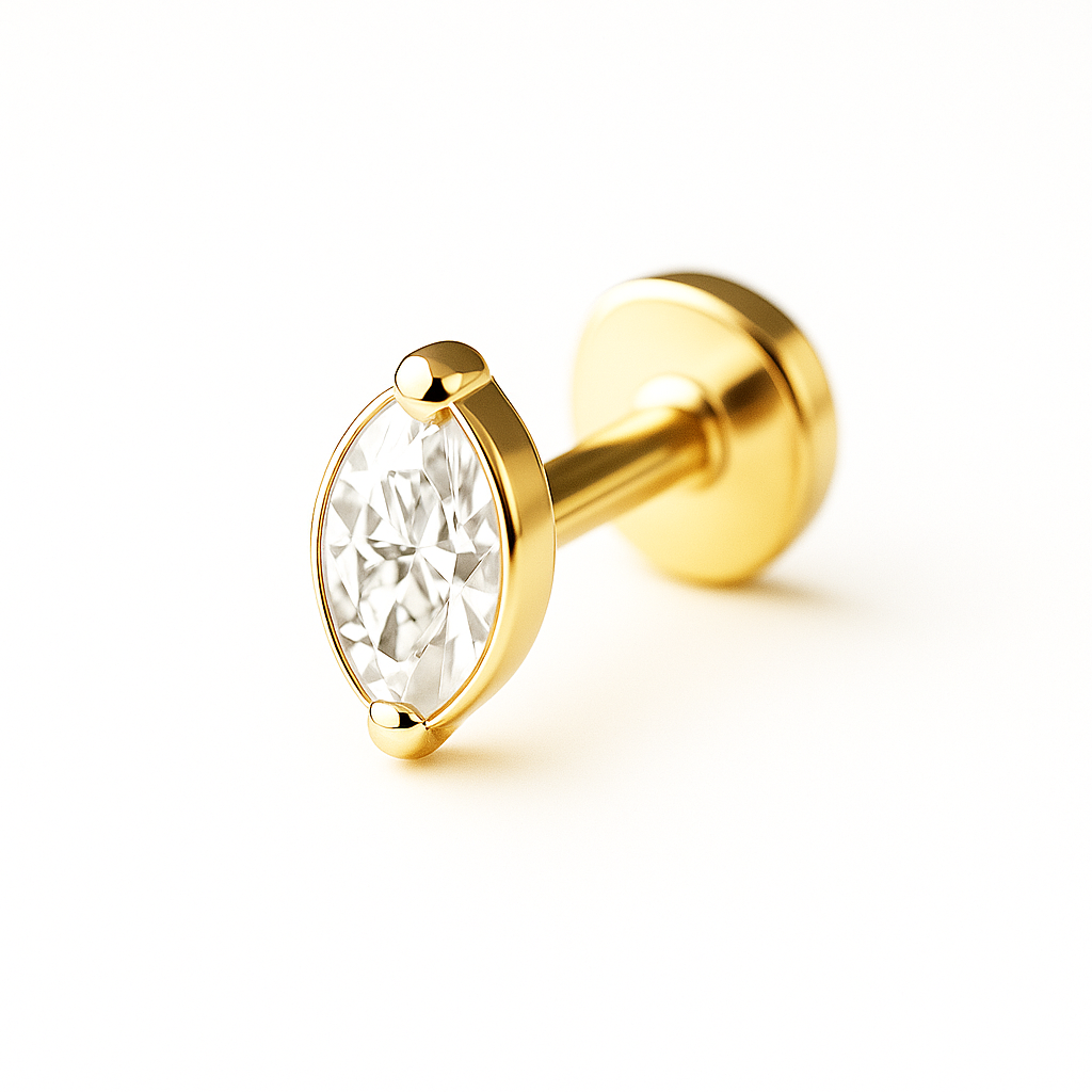 Oval Labret Innengewinde