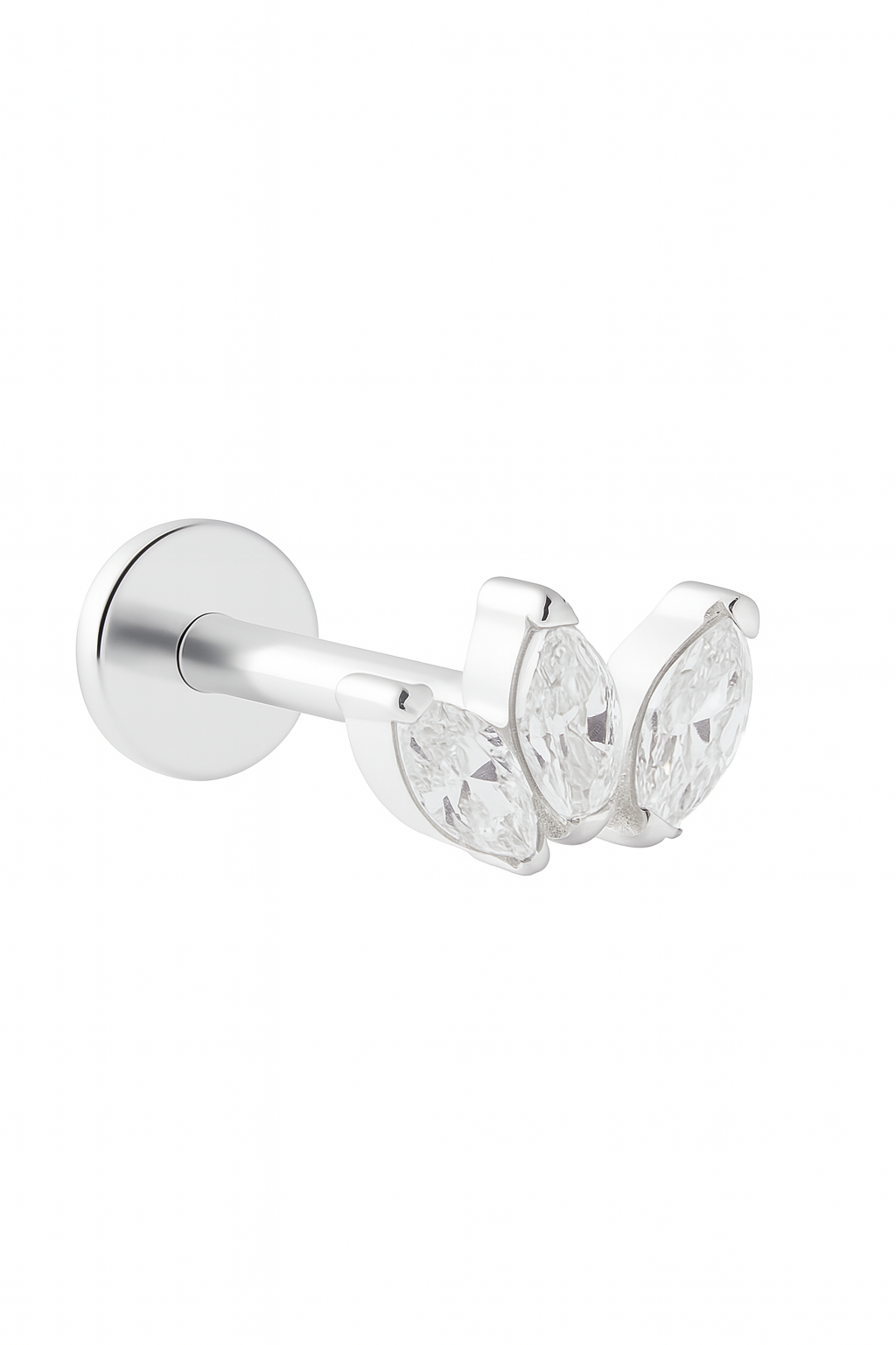 18K Goldlabret mit Naturdiamanten - Marquise