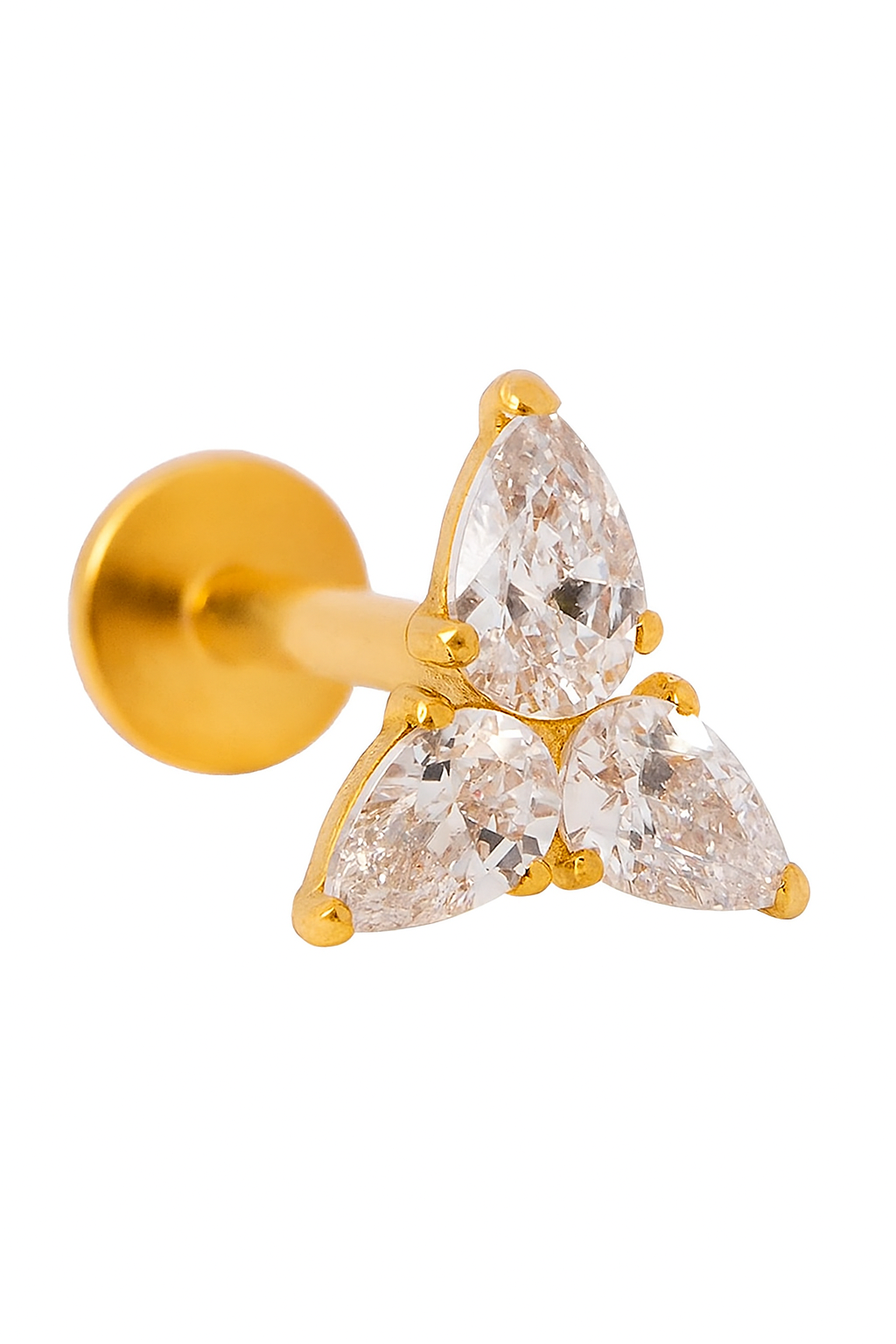 18K Goldlabret mit Naturdiamanten Dreieck