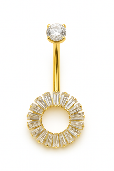 Bauchnabel piercing Sonnenkreis