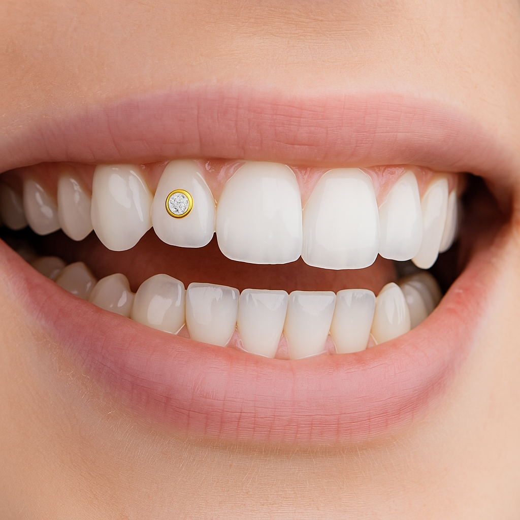 Zahnschmuck  18K Gold mit Kristall