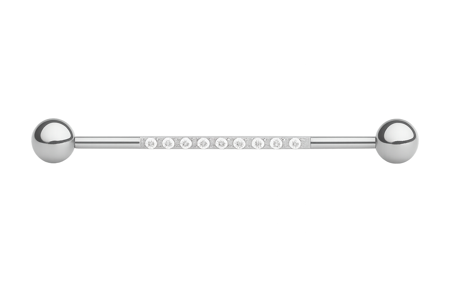 Industrial Barbell mit Kristallen