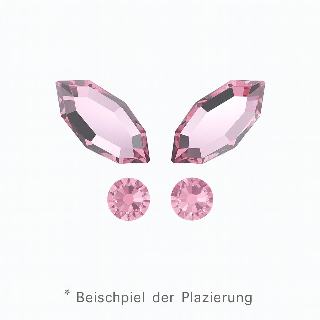 Zahnschmuck Kristall Oval Light Rose