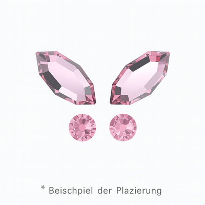 Zahnschmuck Oval Rosa Kristall Swarovski Packung | Steel Force