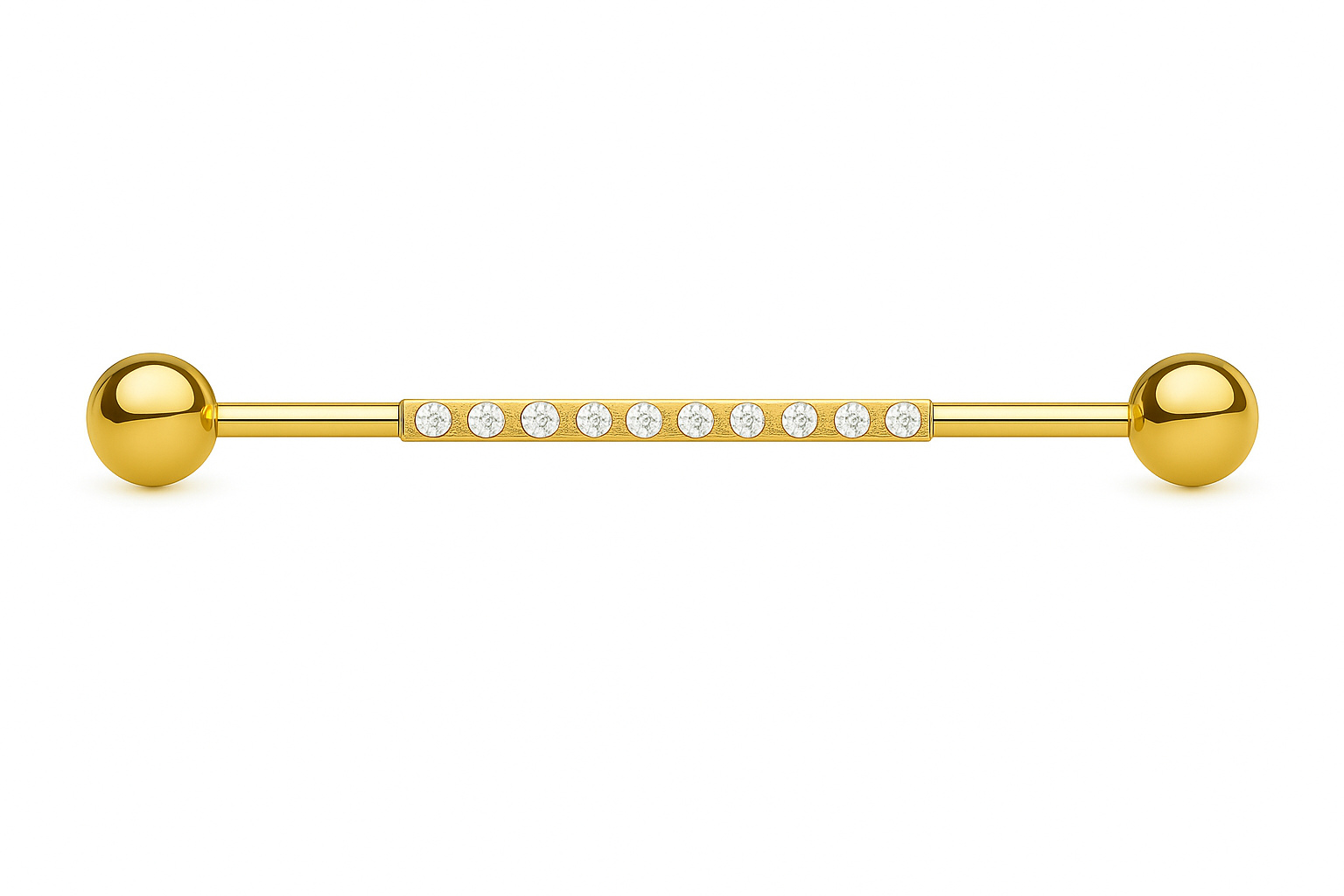 Industrial Barbell mit Kristallen