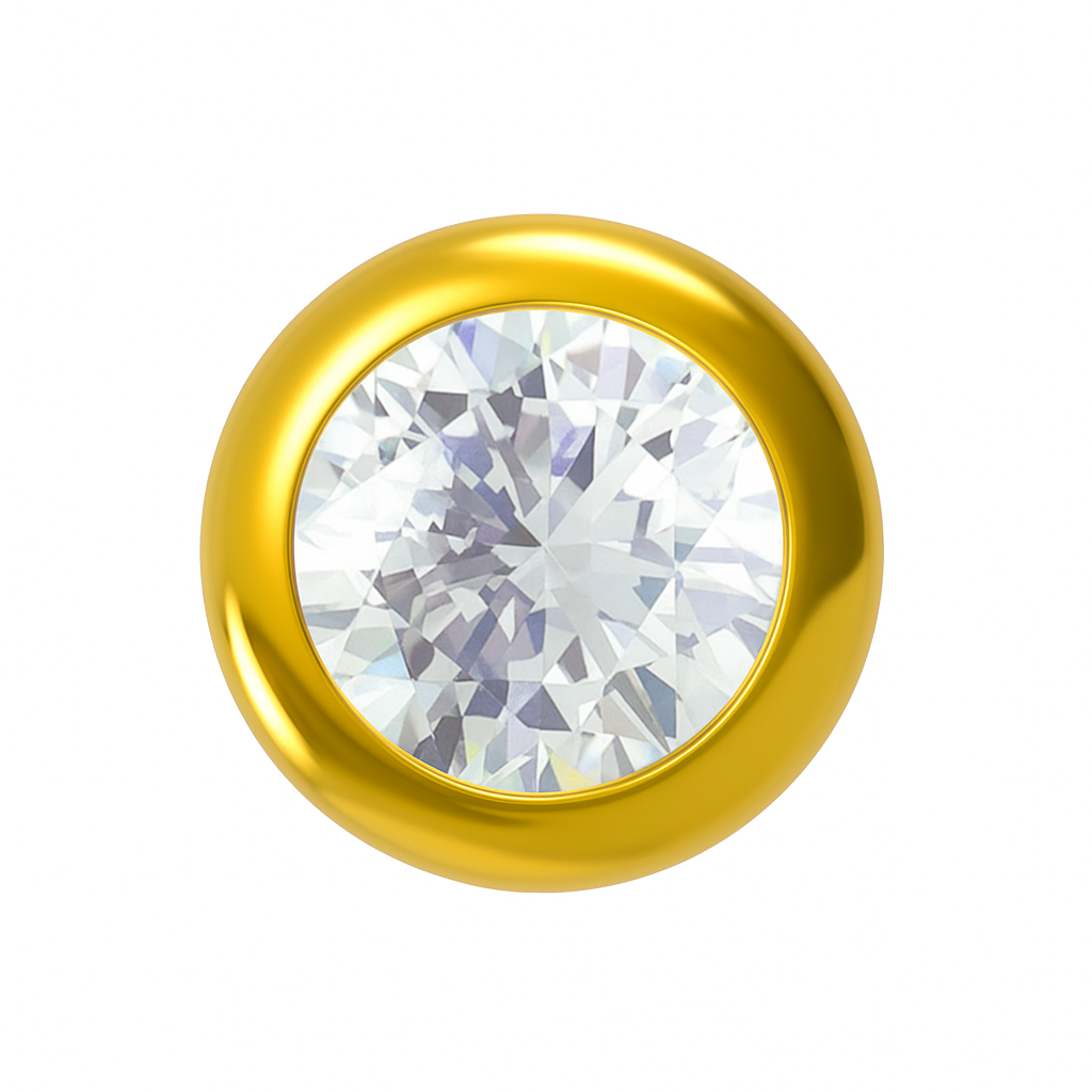Zahnschmuck  18K Gold mit Kristall