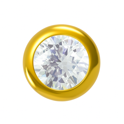 Zahnschmuck 18K Gold mit Kristall Zirkonia | Steel Force