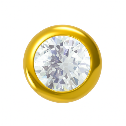 Zahnschmuck  18K Gold mit Kristall