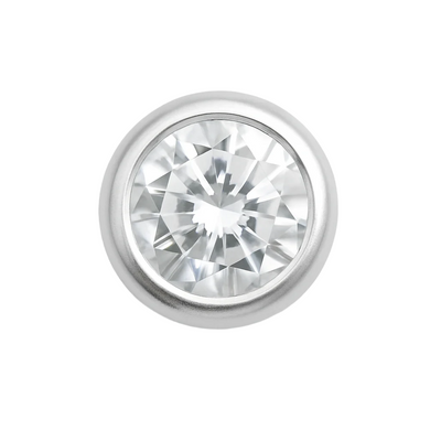 18K Gold Kristall Tooth Gem Weißgold Zahnschmuck | Steel Force