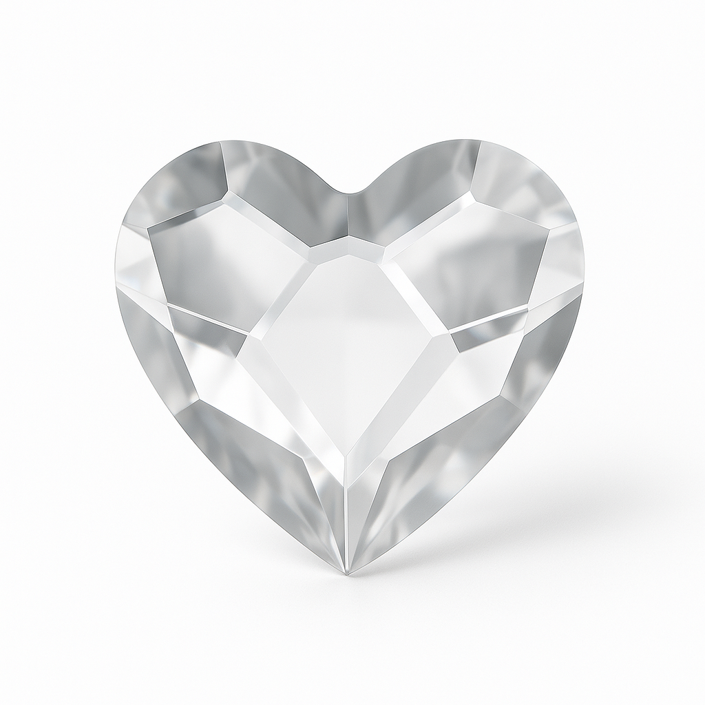Zahnschmuck Kristall in Herzform