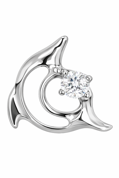 Titan Delfin Design Aufsatz Silber Piercing | Steel Force