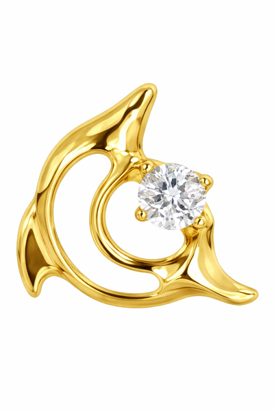 Titan Aufsatz Innengewinde Delfin Gold | Steel Force